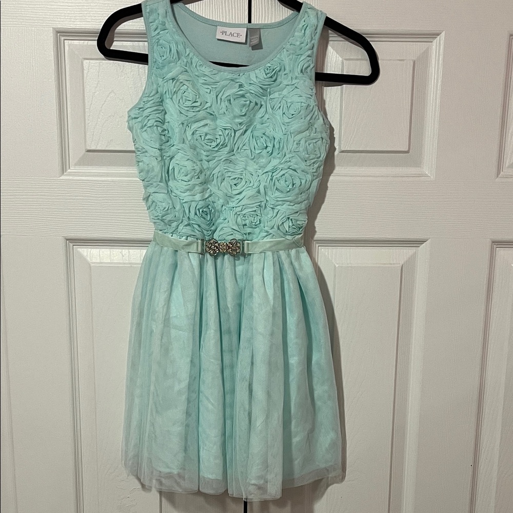Place Mint Green Rosette Dress